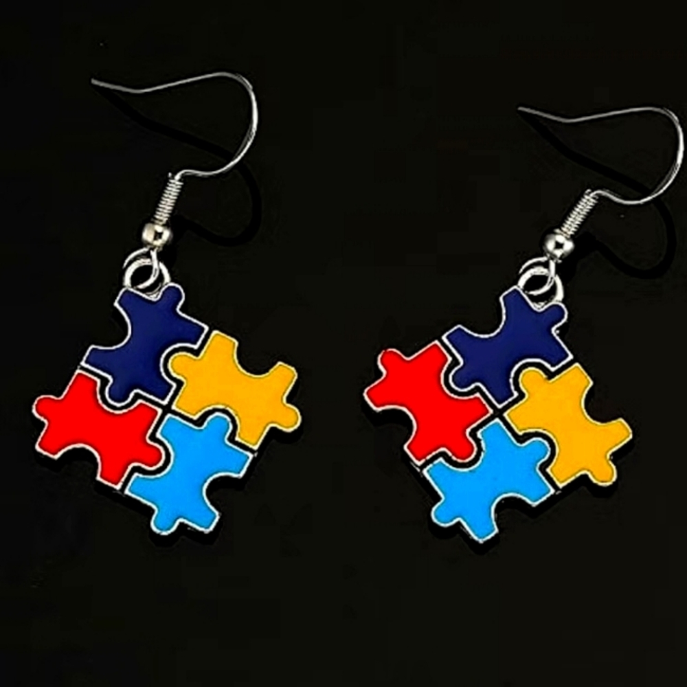 I support Autism Earrings for men/women